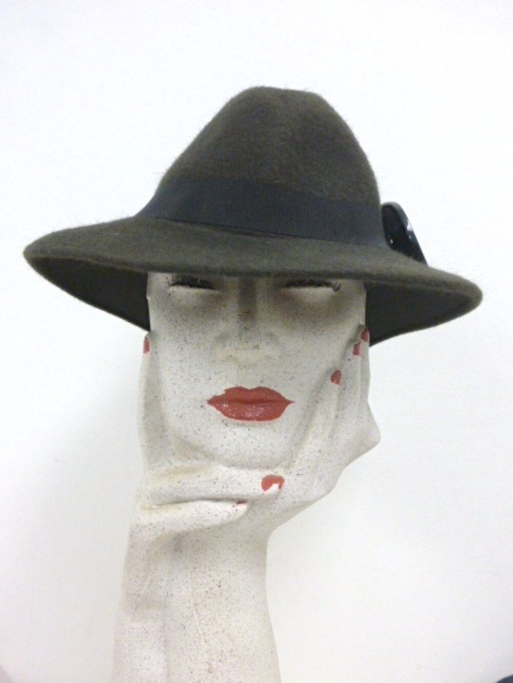 DOLCE & GABBANA dark gray felt hat fedora cloche made in Italy M NWT
